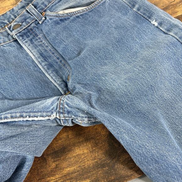 Vintage Levis 505 Orange Tab USA Denim Jeans 32 x 29 70s Straight - Picture 6 of 11